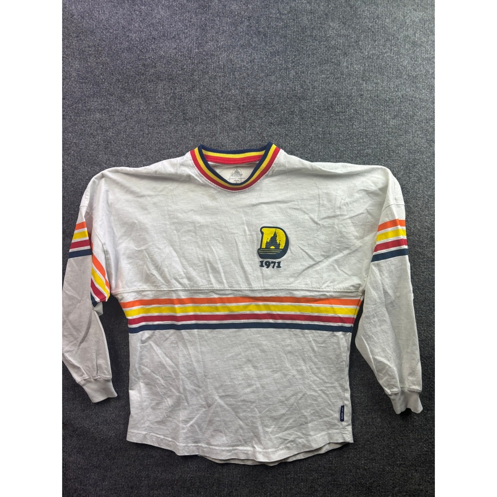 Disney Spirit Jersey Unisex XS White Retro Walt Disney World 1971 Puff Print